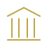 Icon illustration of a bank building