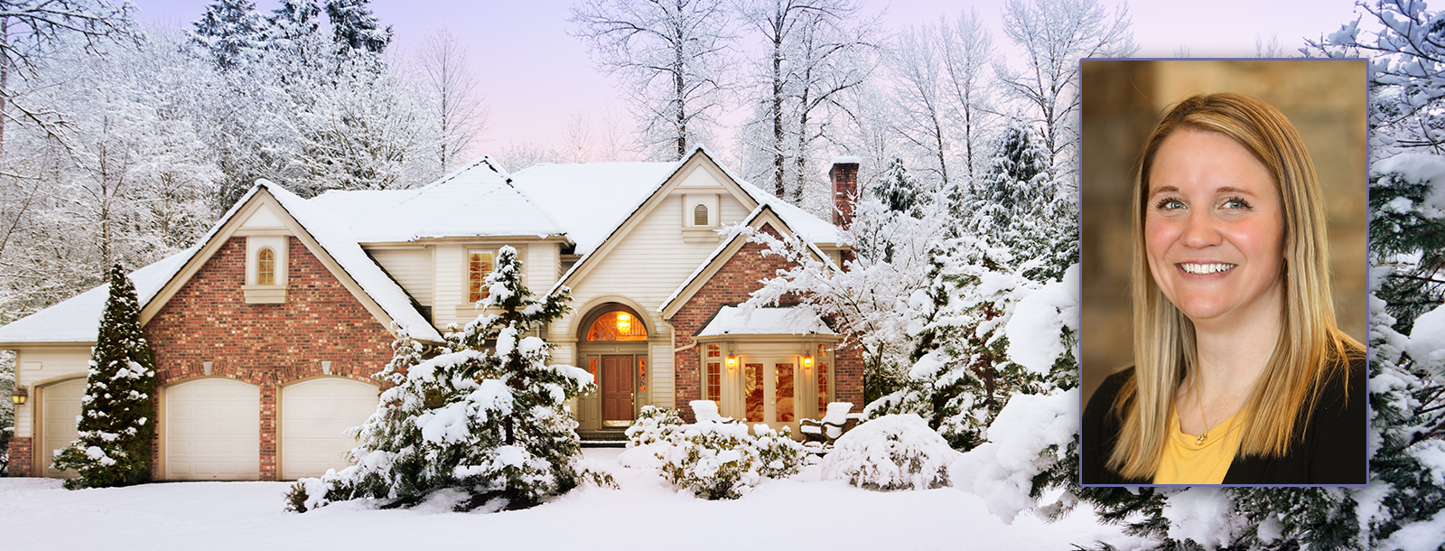 House during winter covered with snow